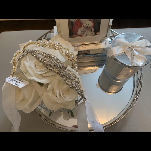 Wedding Belt -White Ribbon sashes (gold or silver) - Picture 2 of 5
